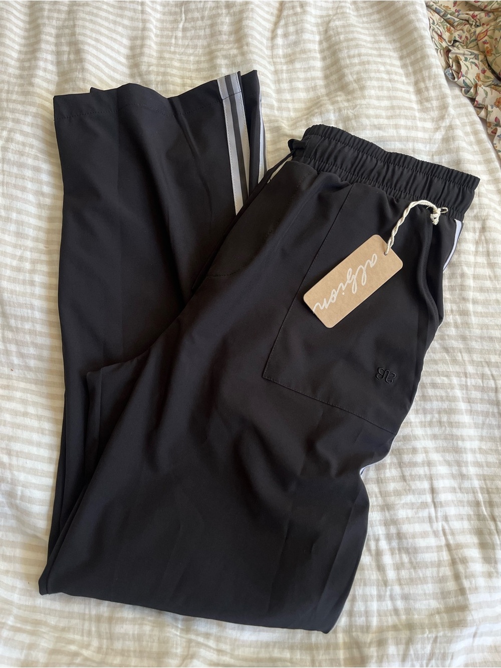 NWT Albion Fit Athletic Track Pants with Stripes